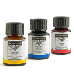 Rohrer & Klingner Zeichentusche Zeichentusche in vielen verschiedenen Farben von Rohrer &
Klingner