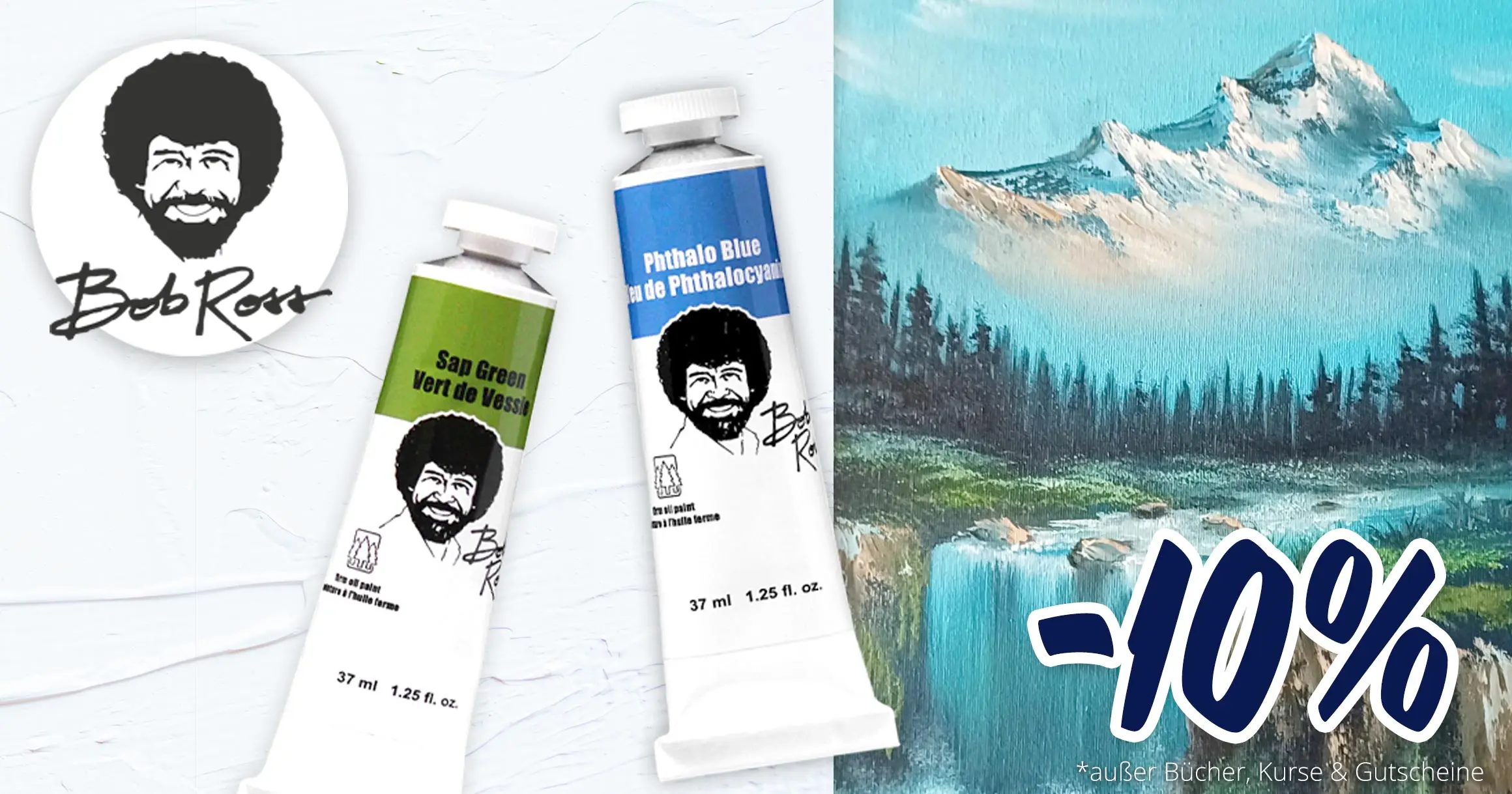 Spare -10% auf alle Bob Ross Artikel