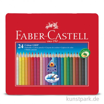 Faber-Castell Buntstifte Colour GRIP 12er Metalletui