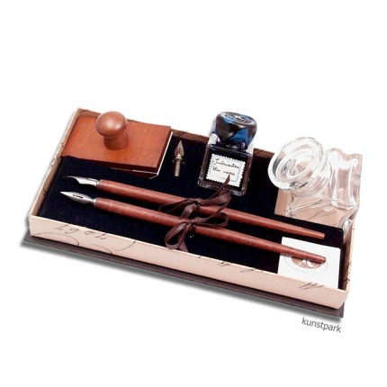 16 teilig in Geschenkbox Rubinato Kalligrafie-Set