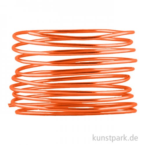 Aludraht zur Dekoration und Schmuckherstellung, 2m 1 mm | Orange