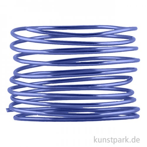 Aludraht zur Dekoration und Schmuckherstellung, 2m 2 mm | Blau