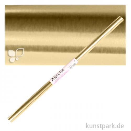 Alufolie doppelseitig kaschiert 50x78 cm Rolle Rolle | Gold Matt-Gold Matt