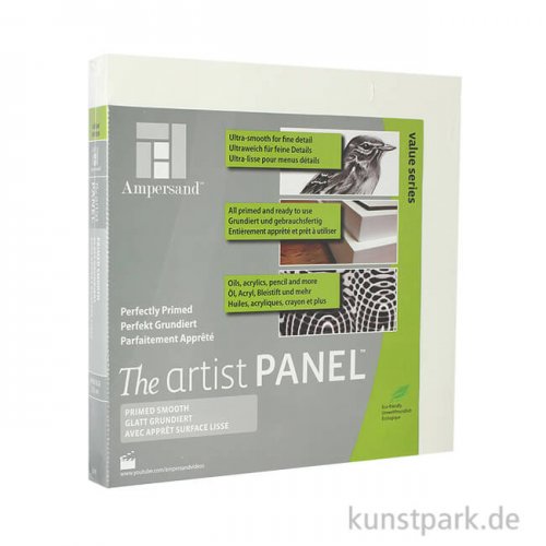 Ampersand Artist Panel - Primed Smooth 22 mm 30 x 30 cm