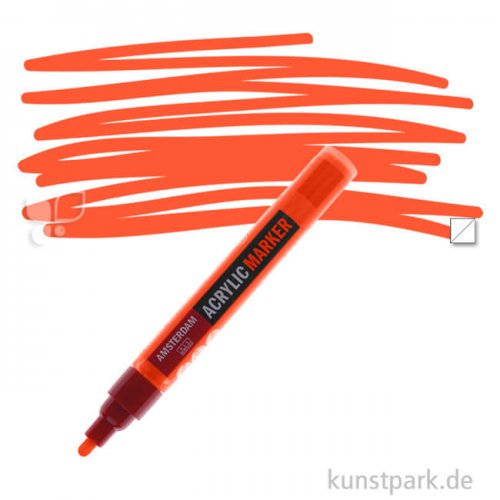 Talens AMSTERDAM Acrylic Marker M - 4 mm Einzelstift | 257 Reflexorange