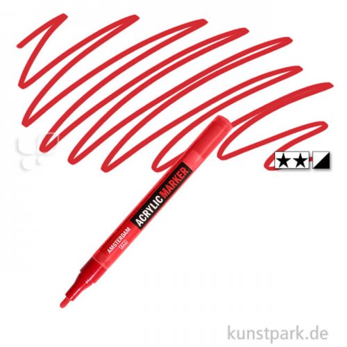 Talens AMSTERDAM Acrylic Marker S - 2 mm Einzelstift | 311 Zinnober