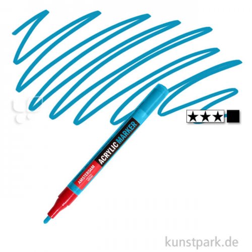 Talens AMSTERDAM Acrylic Marker S - 2 mm Einzelstift | 564 Brillantblau