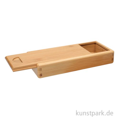 Bambus Holzschatulle mit Schiebedeckel, 23 x 11 x 4 cm