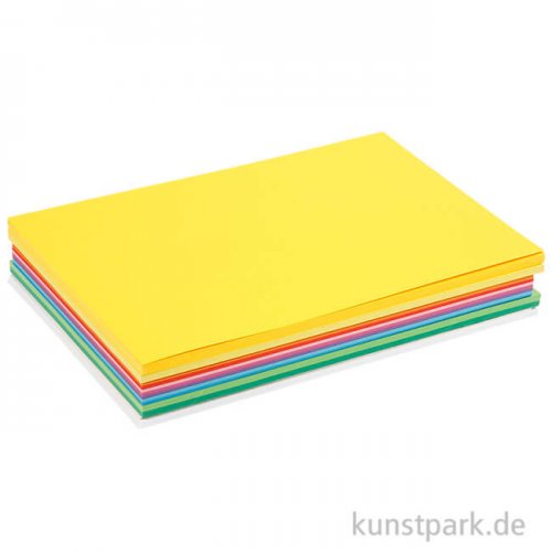 Bastelkarton COLORTIME - Happy, 180g, sortiert DIN A4 - 30 Blatt