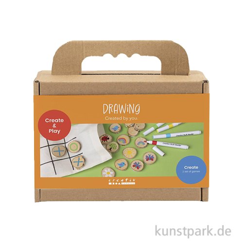 Bastelset für Kinder - Memory-Spiel + Drei-in-einer-Reihe