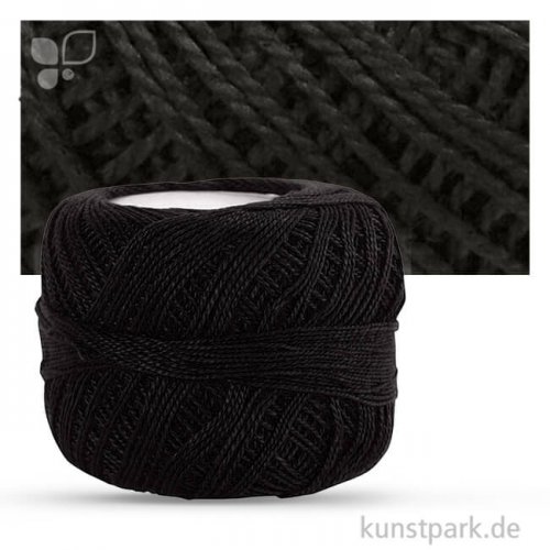 Baumwollgarn 125 m - 20 g Einzelfarbe | Schwarz