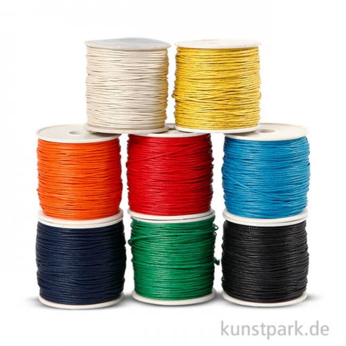 Baumwollkordel-Sortiment, 1 mm, 8 x 40 m sortiert