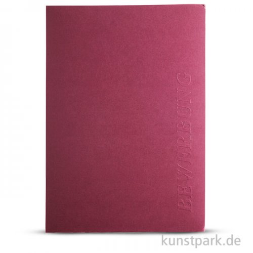 Bewerbungsmappe Excellence 3-teilig, 2 Klemmschienen, senkrechte Prägung 1 Stk. | Bordeaux