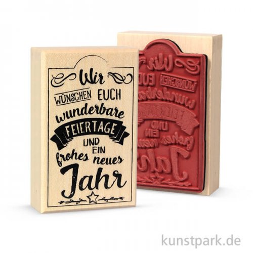 Butterer Stempel - Wunderbare Feiertage, 5x8 cm