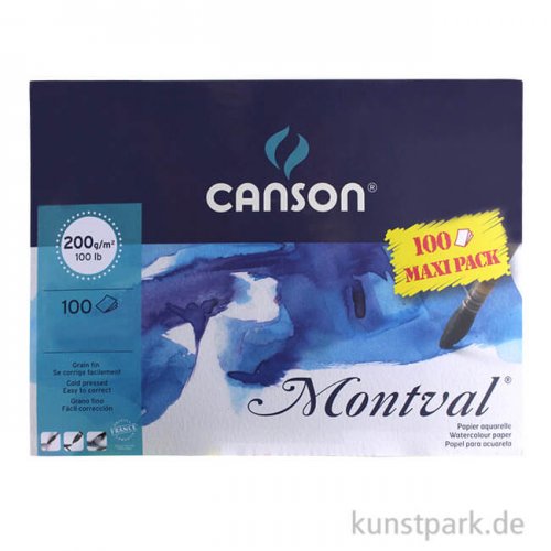 Canson MONTVAL Aquarellblock, 100 Blatt, 200g