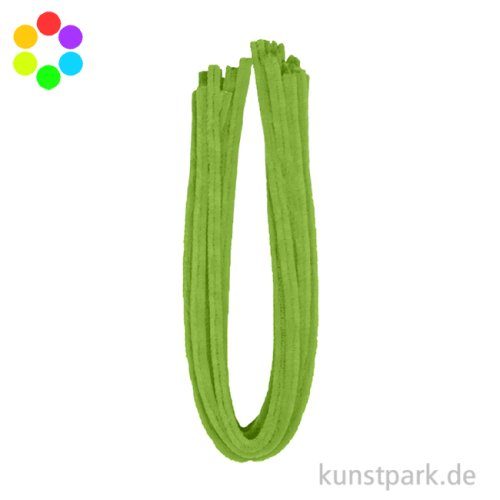 Chenilledraht Pfeifenputzer, Länge 50 cm, Stärke 9 mm, 10 Stück