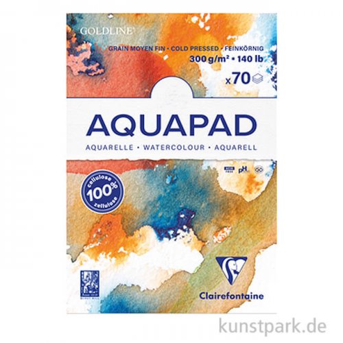 Clairefontaine - Goldline Aquapad Aquarellblock, 300g