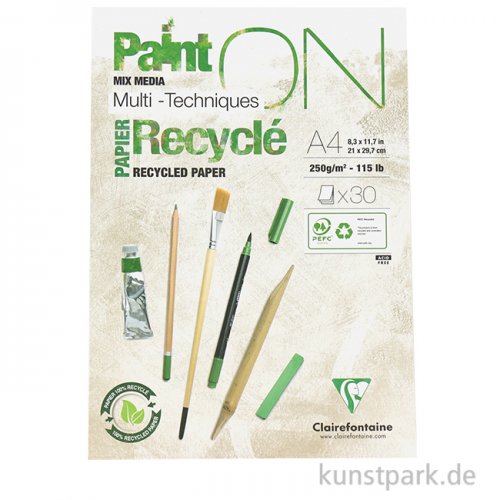 Clairefontaine Paint'ON Recycled - 30 Blatt, 250g