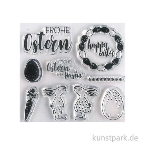 Clear Stamps - Osterfreunde, 102,5  x  97  mm, 9 Motive