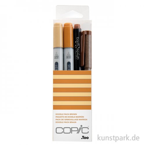 COPIC Doodle Pack - Brown, 4 Stifte