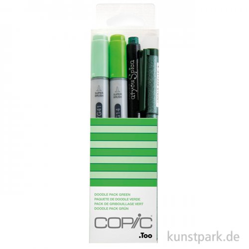 COPIC Doodle Pack - Green, 4 Stifte