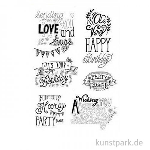 CraftEmotions Clear Stamps - Birthday, DIN A6