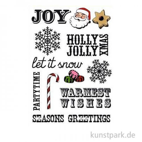 CraftEmotions Clear Stamps - Christmas Sprüche, DIN A6