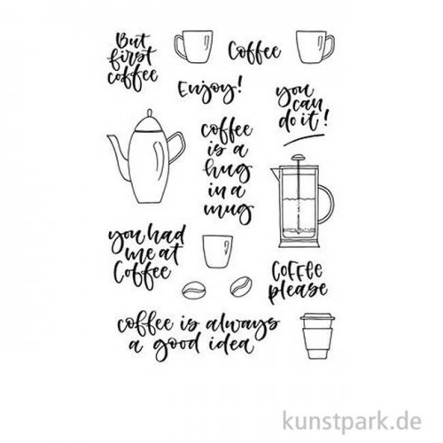 CraftEmotions Clear Stamps - Coffee Please, DIN A5
