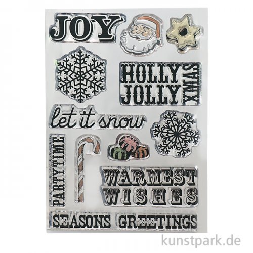 CraftEmotions Clear Stamps - Christmas Sprüche, DIN A6