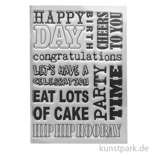 CraftEmotions Clear Stamps - Hintergrund Party, DIN A6