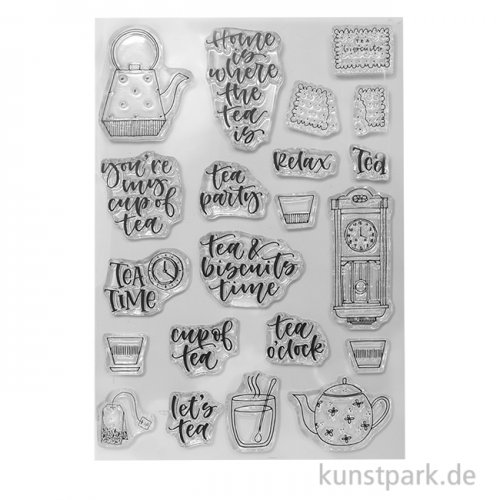 CraftEmotions Clear Stamps - Tea Time, DIN A5