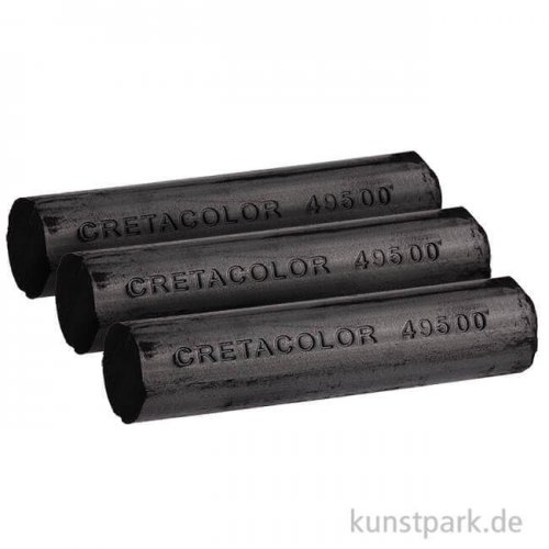 Cretacolor Chunky Charcoal-Reißkohle, Dm 18mm, Länge 80mm, 3er Set