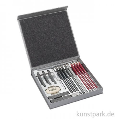 Cretacolor SILVER BOX, 17-teiliges Graphitset