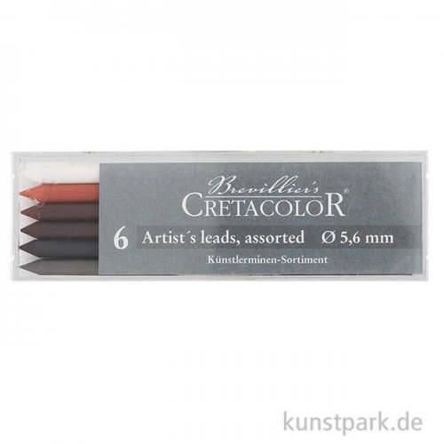 Cretacolor 5,6 mm Mine - 6er Minen-Set gemischt