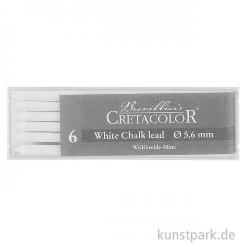 Cretacolor 5,6 mm Mine - Weißkreide, 6 Minen