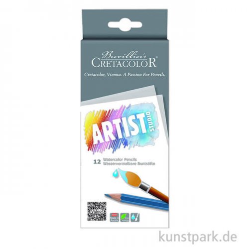 Cretacolor ARTIST Studio - 12 Buntstifte, wasservermalbar