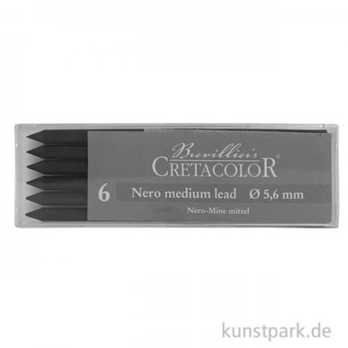Cretacolor 5,6 mm Mine - Nero mittel