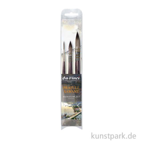 da Vinci Aquarellpinsel Set mit 3 Pinseln - Prafull Sawant Edition