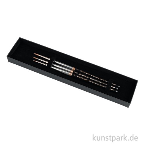 da Vinci MINIATURE MAESTRO Geschenkbox, 3 Miniaturpinsel, Serie 76
