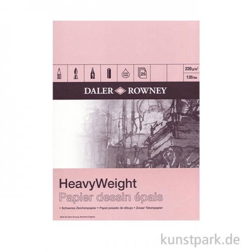 Daler-Rowney Zeichenblock HEAVY, 25 Blatt, 220g DIN A4