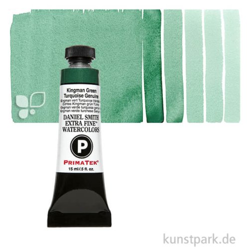 Daniel Smith PrimaTek Watercolor - Mineral Pigmente, 15 ml Tube | Kingman Green Turquoise Genuine