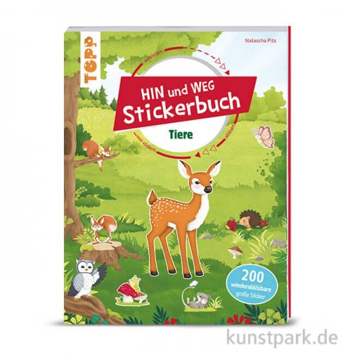 Das HIN und-WEG Stickerbuch - Tiere, Topp Verlag