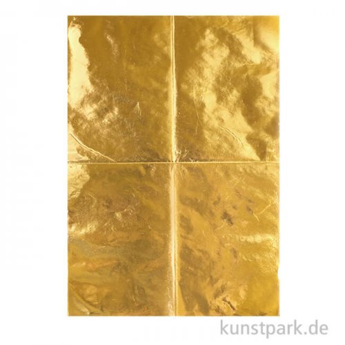 Decoupage Papier - Metallisch Gold, 3 Stück