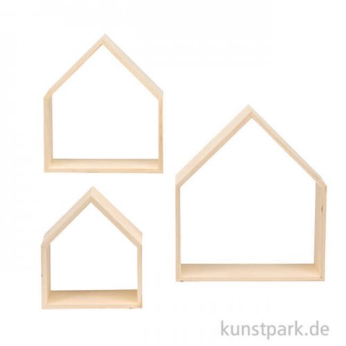 Design Rahmen Haus, 3 Stück sortiert