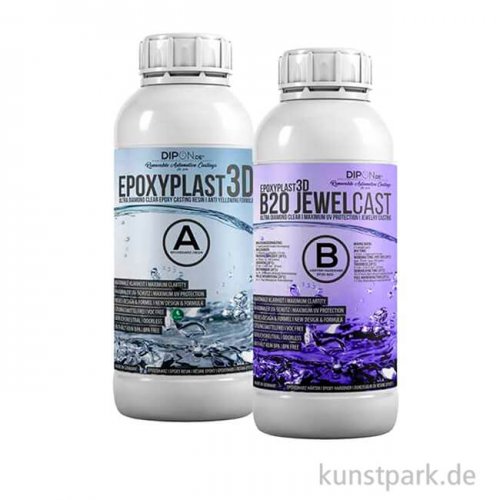 DIPON EpoxyPlast 3D B20 JewelCast Resin - Ultra Diamond Clear, 0,75 kg