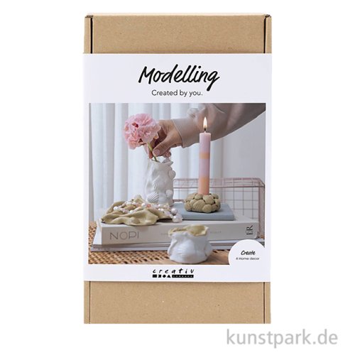 DIY Bastelset - Kerzenhalter + Vasen mit Muscheln Modellieren
