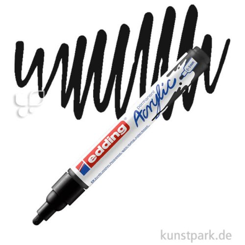 edding 5100 Acrylmarker Medium, 2-3 mm Stift | Schwarz