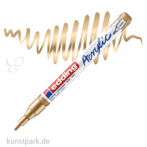 edding 5300 Acrylmarker Fein, 1-2 mm Stift | Reichgold