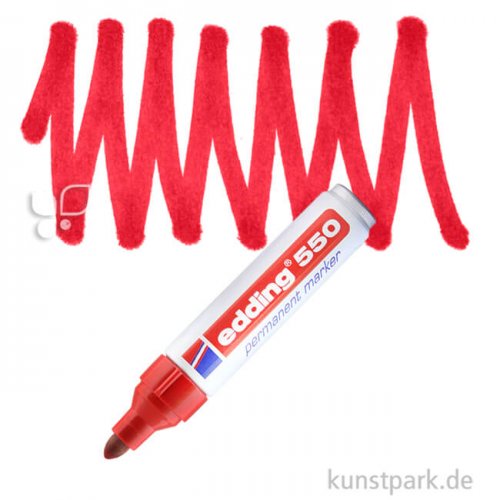 edding 550 Permanent Marker Einzelfarbe | 002 Rot