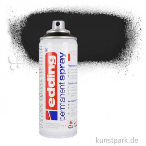 edding Permanent Spray - seidenmatt, 200 ml Einzelfarbe | 901 Tiefschwarz
